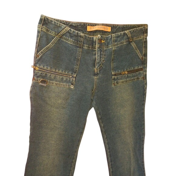 Vintage Express Jeans Y2K Super Soft Zippers Size 12 Tall - Picture 5 of 7